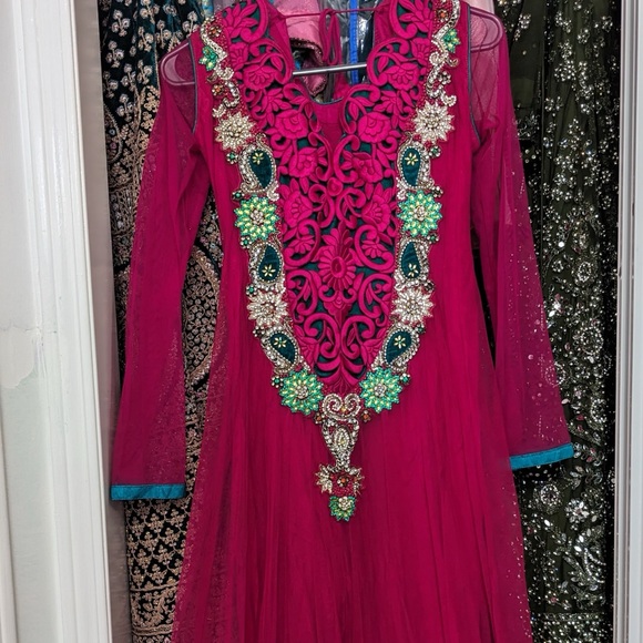 Shahpur Jat Anarkali Dress with stone-work and embroidery - Picture 5 of 5